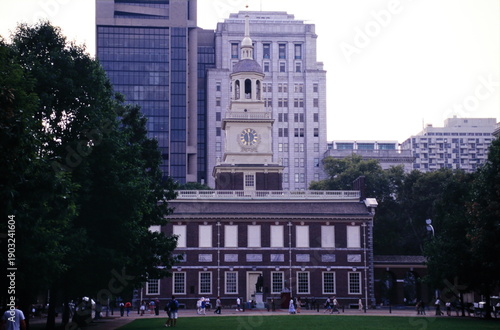 Independence Hall in Philadelphia, Pennsylvania during early 1990s