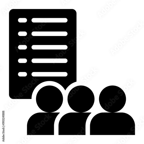 Lead List, Lead, Lead Generation Glyph Solid Icon