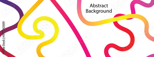 Abstract colorful waves form dynamic design. Bright lines create flowing pattern against dark backdrop.