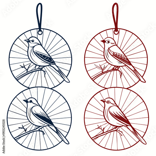 Four distinct compasses with intricate designs and vibrant colors Vector