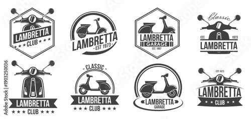  lambretta labels vector