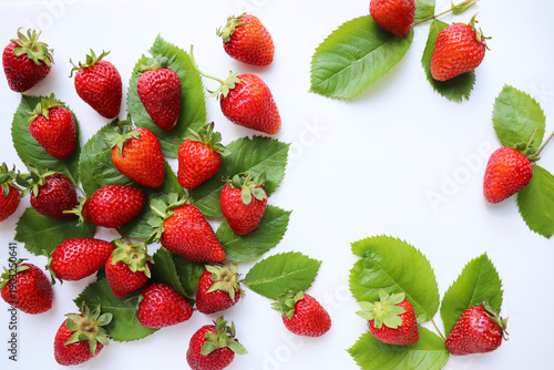 card with fresh strawberries