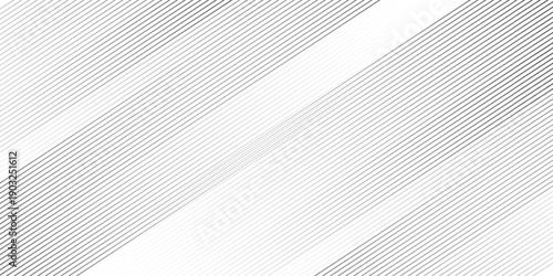 Horizontal line pattern. From thin line to thick. Parallel stripe. Black streak on white background. Straight gradation stripes. Abstract geometric patern.