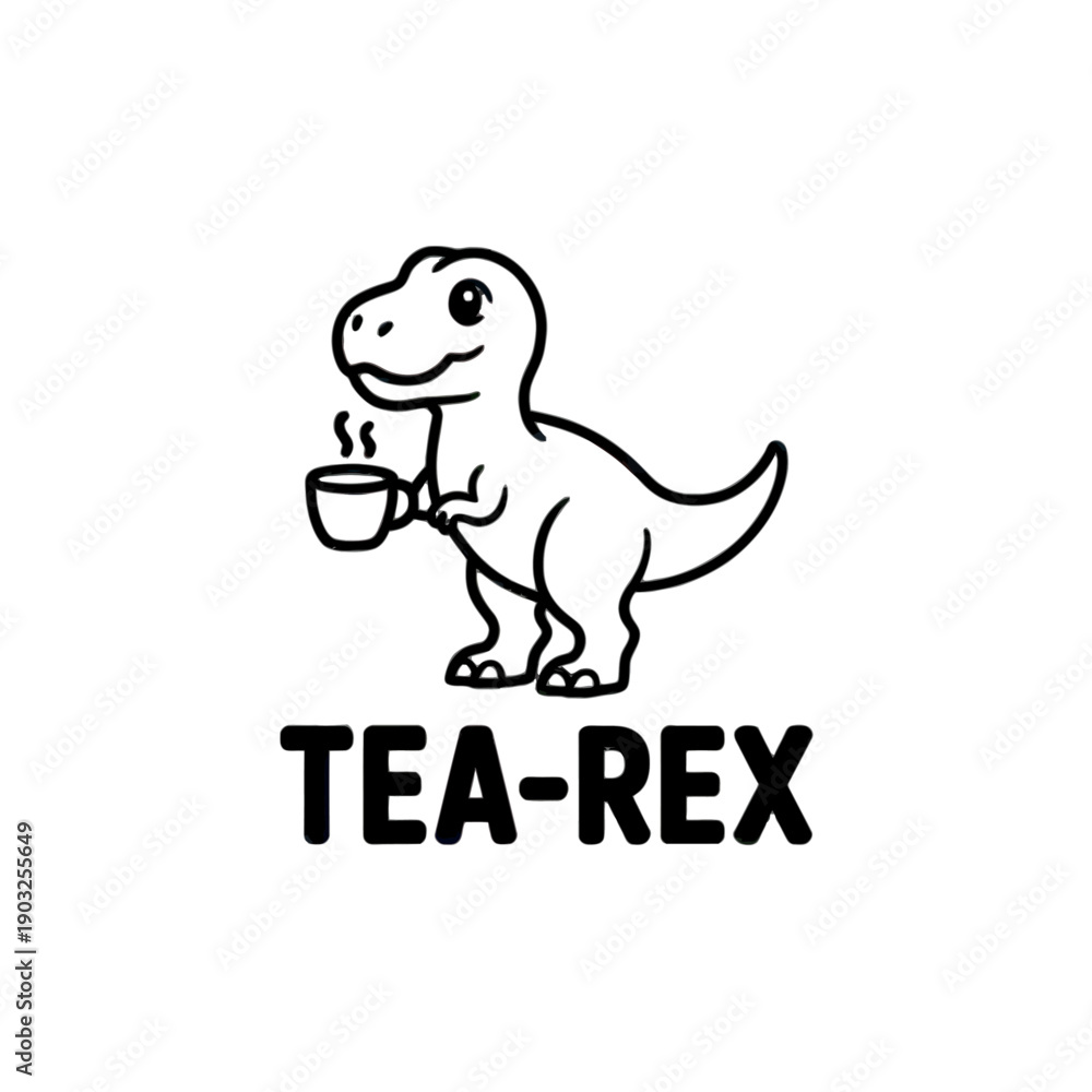 Fototapeta premium The dinosaur, playfully referred to as 'Tea-Rex