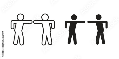 Assault icon concept. Thin line symbol. Vector illustration isolated. Editable stroke.