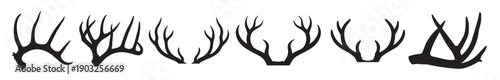  deer antlers icon silhouette big buck deer antlers mammal 