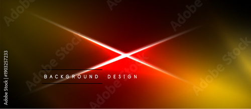 Abstract gradient background. Red, orange, yellow hues dominate. Bright light streaks intersect center. Text reads background design.