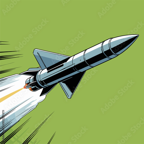 vector image of a missile