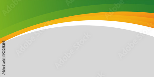 Free Download Green and Orange Curved Abstract Background with Smooth Gradient Shapes. - GFXLoad