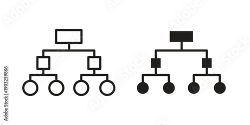 classification icon concept. Thin line symbol. Vector illustration isolated. Editable stroke.