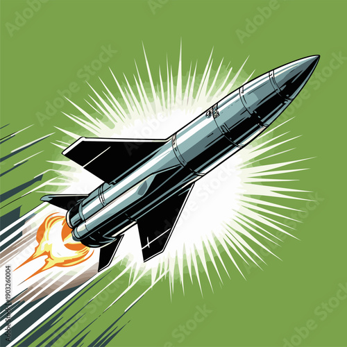 vector image of a missile