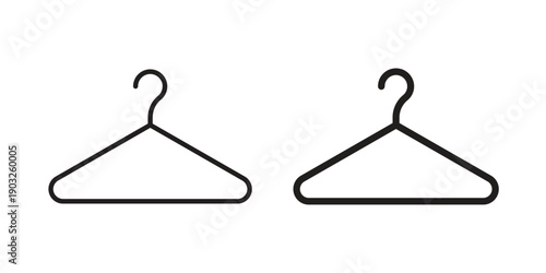 Clothes hanger icon concept. Thin line symbol. Vector illustration isolated. Editable stroke.