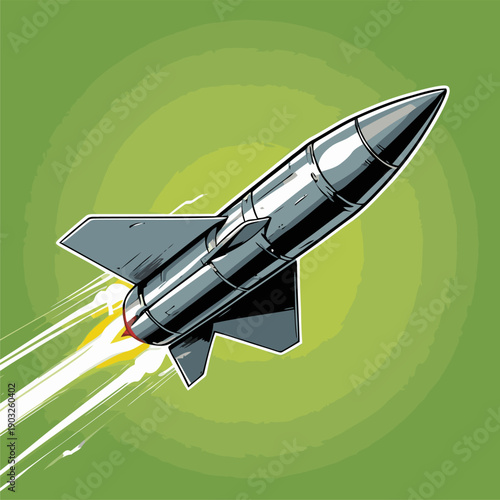 vector image of a missile