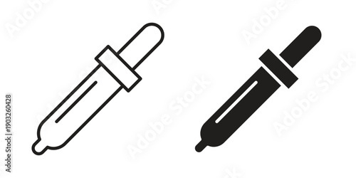 Color picker icon concept. Thin line symbol. Vector illustration isolated. Editable stroke.