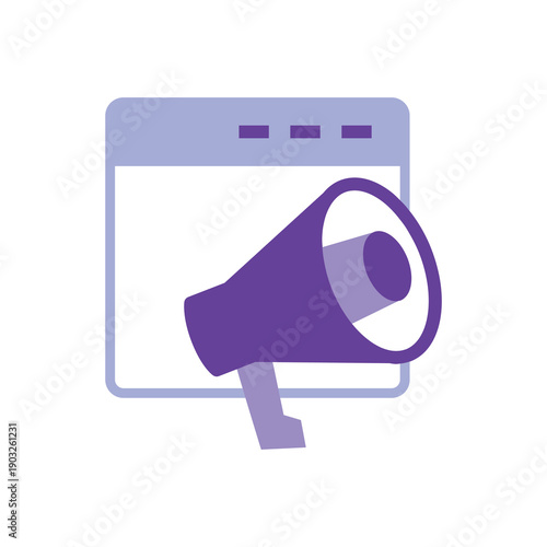 Content marketing video promotion browser icon