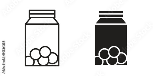 Cookies jar icon concept. Thin line symbol. Vector illustration isolated. Editable stroke.
