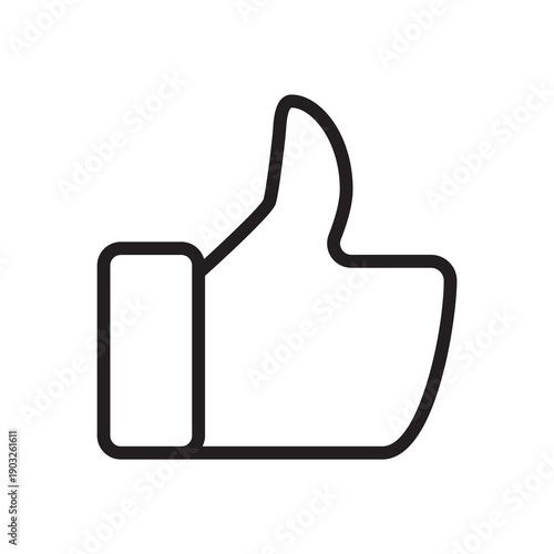 Social media thumbs up like feedback gesture icon