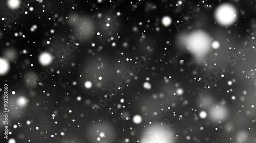 precipitation. Minimalist winter themed image with white particles against dark backdrop, wellbeing guides, coaching materials, designed for mental health education and mindfulness programs.