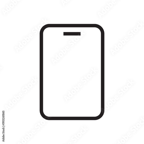 Smartphone mobile device outline icon for app design
