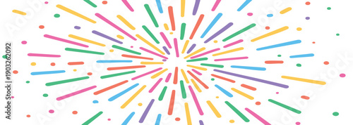 confetti burst flat illustration