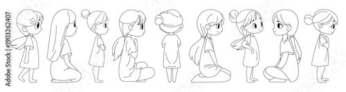  cute little girl set in kids style