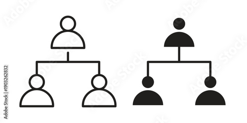 Department head icon concept. Thin line symbol. Vector illustration isolated. Editable stroke.