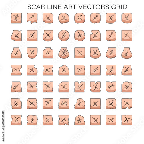 Skin Scar Healing Concept Showing Healed Wound Mark on Human Body