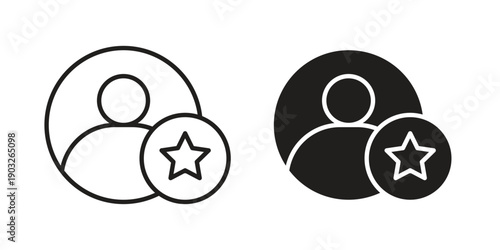 expert icon concept. Thin line symbol. Vector illustration isolated. Editable stroke.