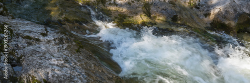 Wasserfall, Fluss Weißach, Klamm, Wildbad Kreuth, Tegernseer Tal, Oberbayern, Bayern, Deutschland