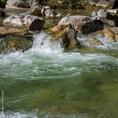 Wasserfall, Fluss Weißach, Klamm, Wildbad Kreuth, Tegernseer Tal, Oberbayern, Bayern, Deutschland