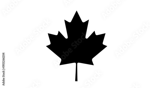 Canadian maple leaf silhouette vector illustration