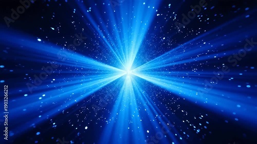 Blue light rays emanating from central point