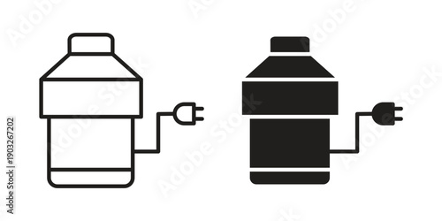 Garbage disposal icon concept. Thin line symbol. Vector illustration isolated. Editable stroke.
