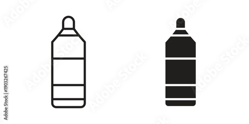 Gin icon concept. Thin line symbol. Vector illustration isolated. Editable stroke.