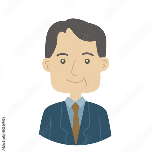 50代から70代ぐらいの男性のイラスト優しい雰囲気