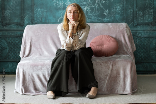 sad woman in her forties perimenopause symptoms