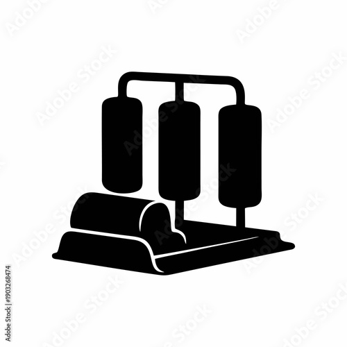 American Football Blocking Sled Equipment Icon for Team Training