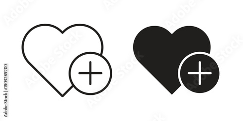 Heal icon concept. Thin line symbol. Vector illustration isolated. Editable stroke.
