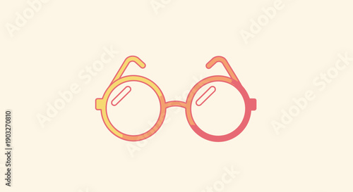 Stylish round glasses vector illustration perfect for various design projects and digital art