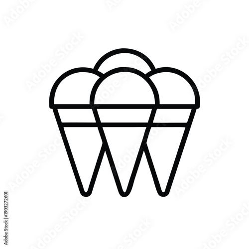 Simple outline of cookies with small dots graphic