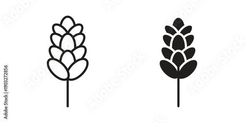 Lavender icon concept. Thin line symbol. Vector illustration isolated. Editable stroke.