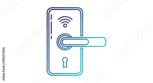 Modern Smart Door Lock with Wireless Connectivity and Traditional Keyhole Entry System