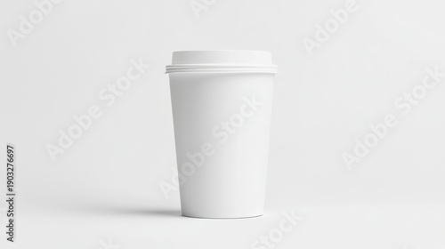 Wallpaper Mural A white paper cup with a lid. Torontodigital.ca