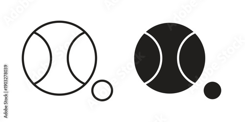 Petanque icon concept. Thin line symbol. Vector illustration isolated. Editable stroke.