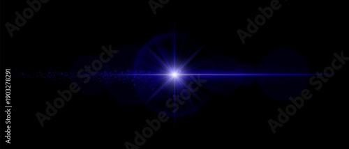 Optical flare with bright light core, smooth transparency, and subtle glowing particles. Perfect for overlays, cinematic visuals, and modern light compositions.