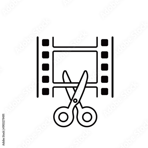 映像編集 ハサミ アイコン