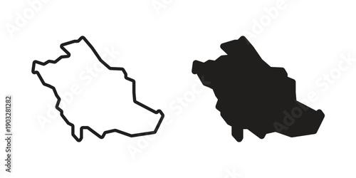 Saudi arabia icon concept. Thin line symbol. Vector illustration isolated. Editable stroke.