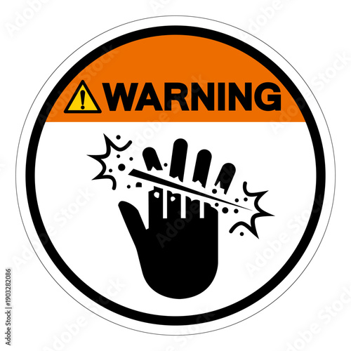 Warning Crush Hazard Symbol Sign ,Vector Illustration, Isolate On White Background Label. EPS10
