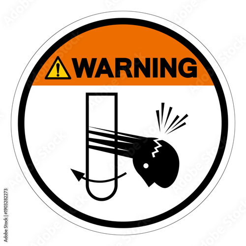 Warning Drive Shaft Hazard Symbol Sign ,Vector Illustration, Isolate On White Background Label.EPS10