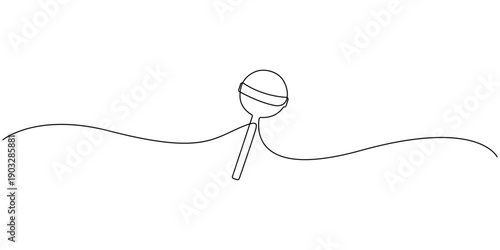 Minimalist continuous line drawing of a wrapped candy  Single line drawing sweet candy vector illustration